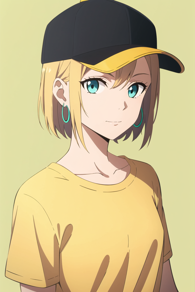 3978521867-2471939750-masterpiece, best quality, 1girl, aqua eyes, baseball cap, blonde hair, closed mouth, earrings, green background, hat, hoop earr.png